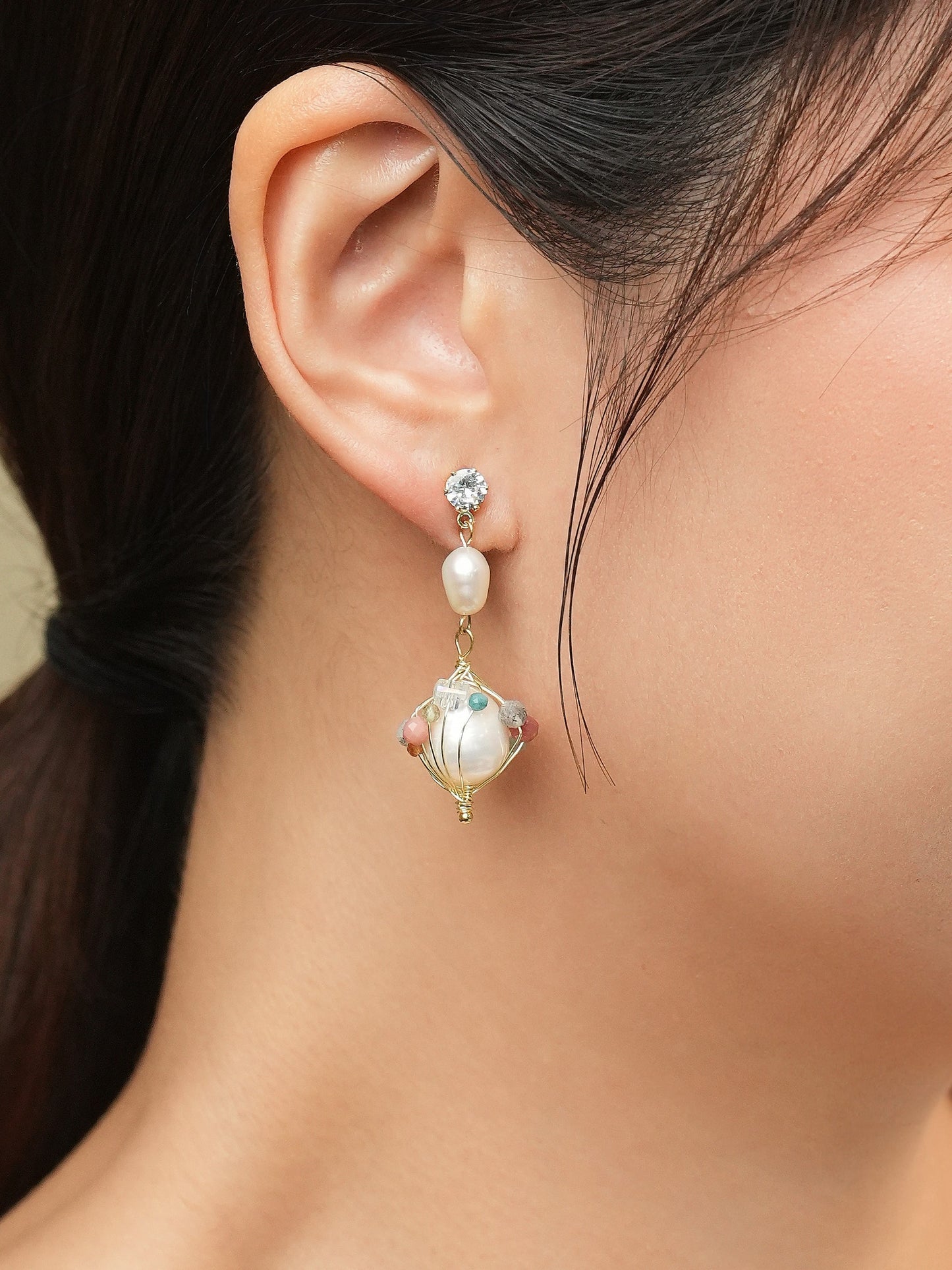 Kira Duo Pearls Earrings