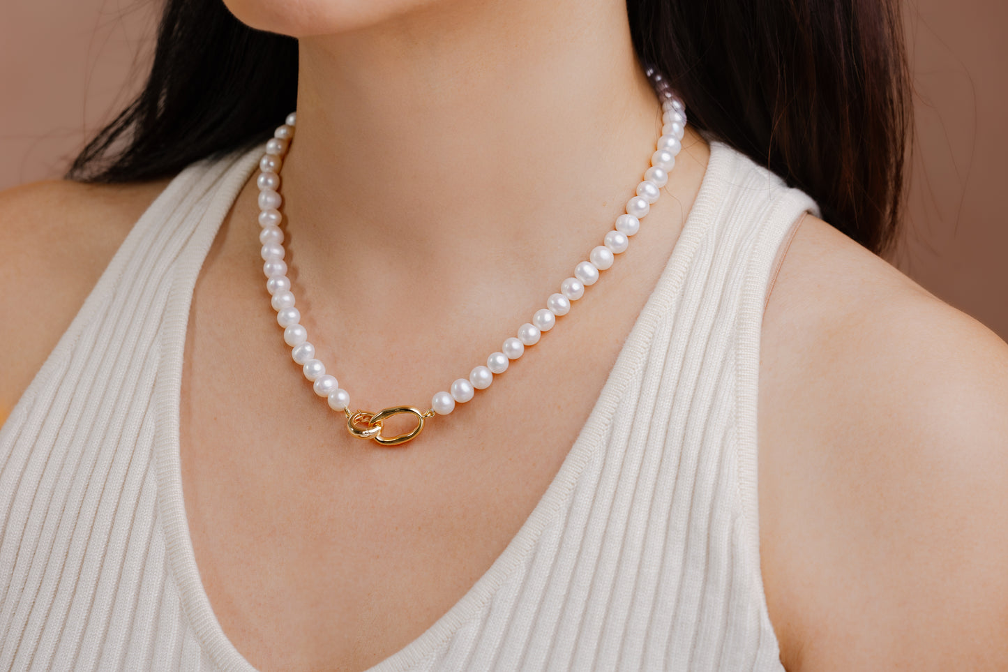 Cuff Pearl Necklace
