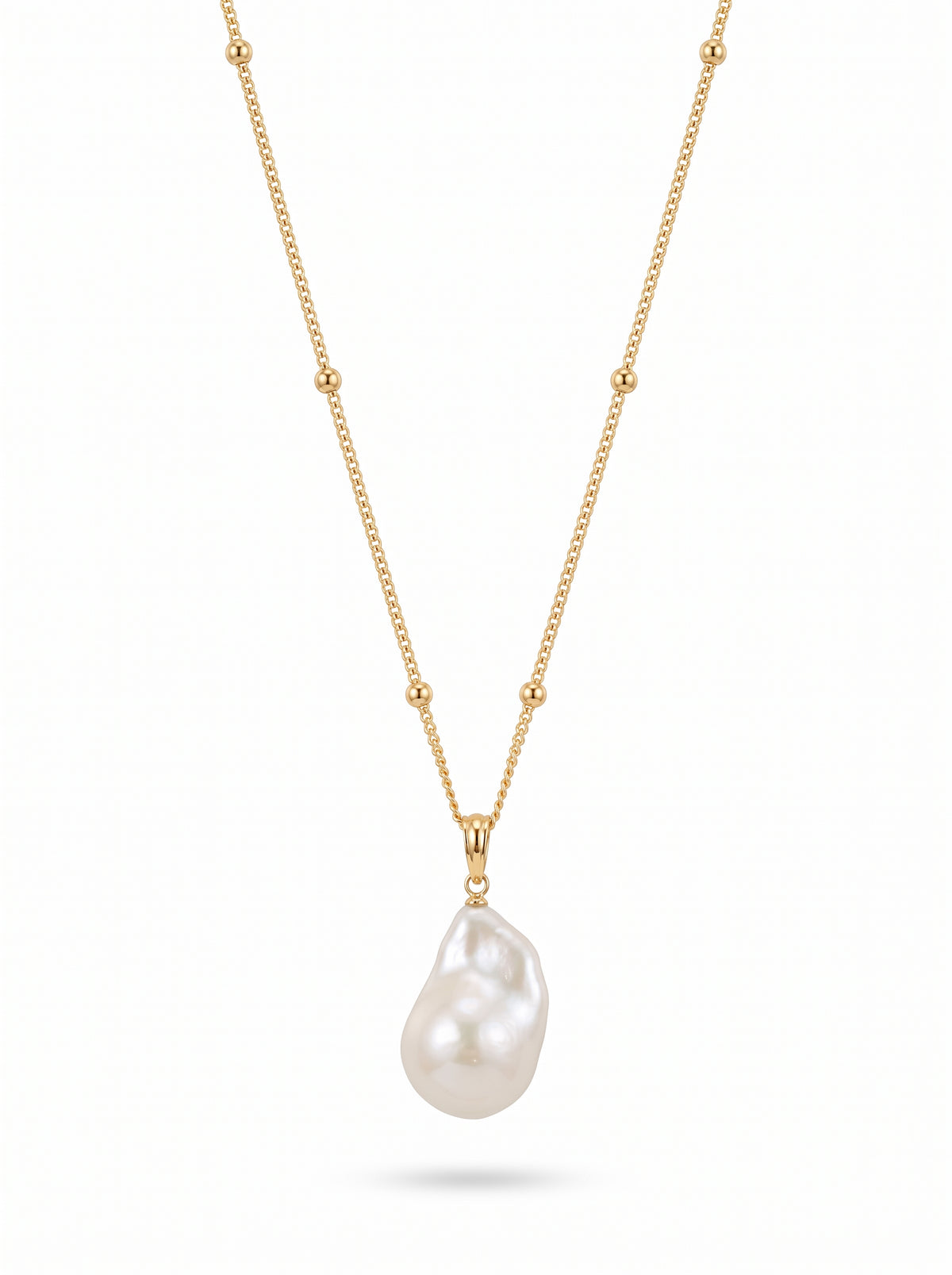 Kiki Petite Baroque Pearl Gold Necklace