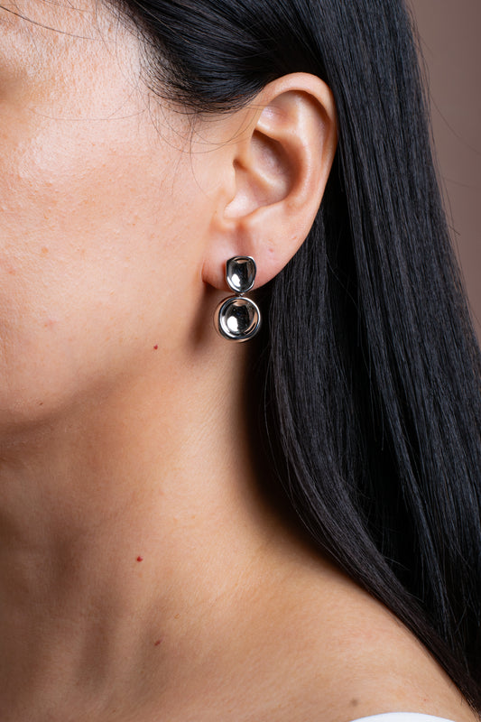 Duo Earrings Silver