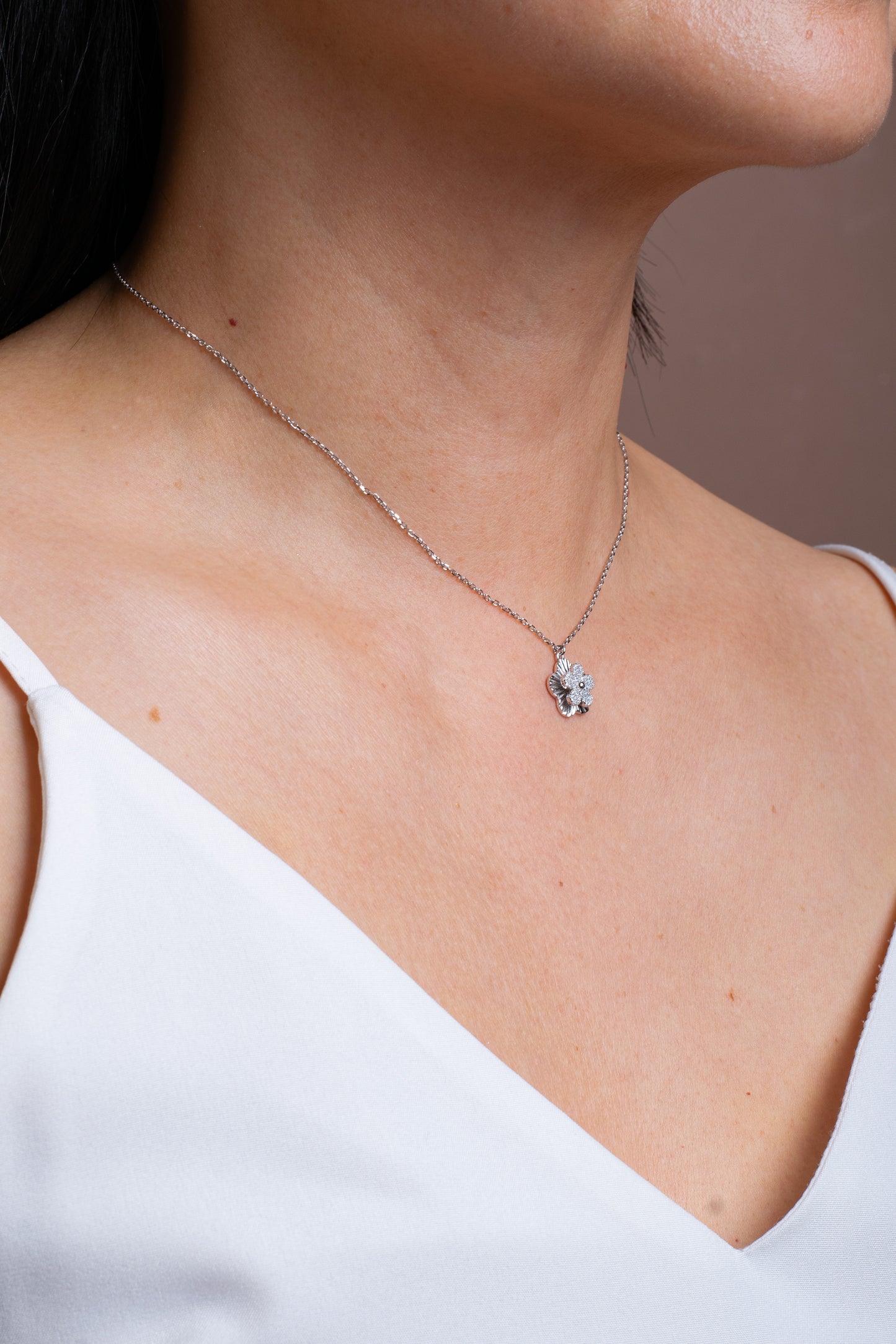 Flora Necklace Silver