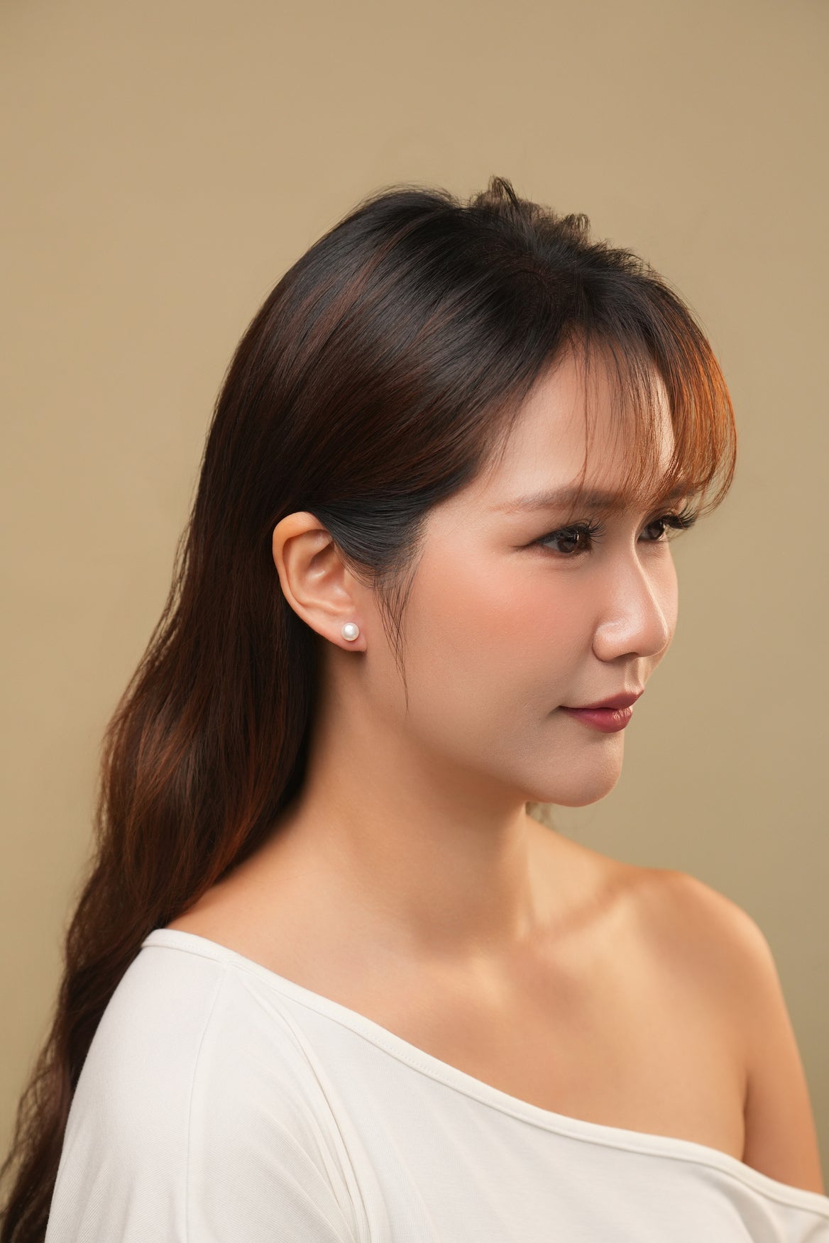 Faye Earrings White