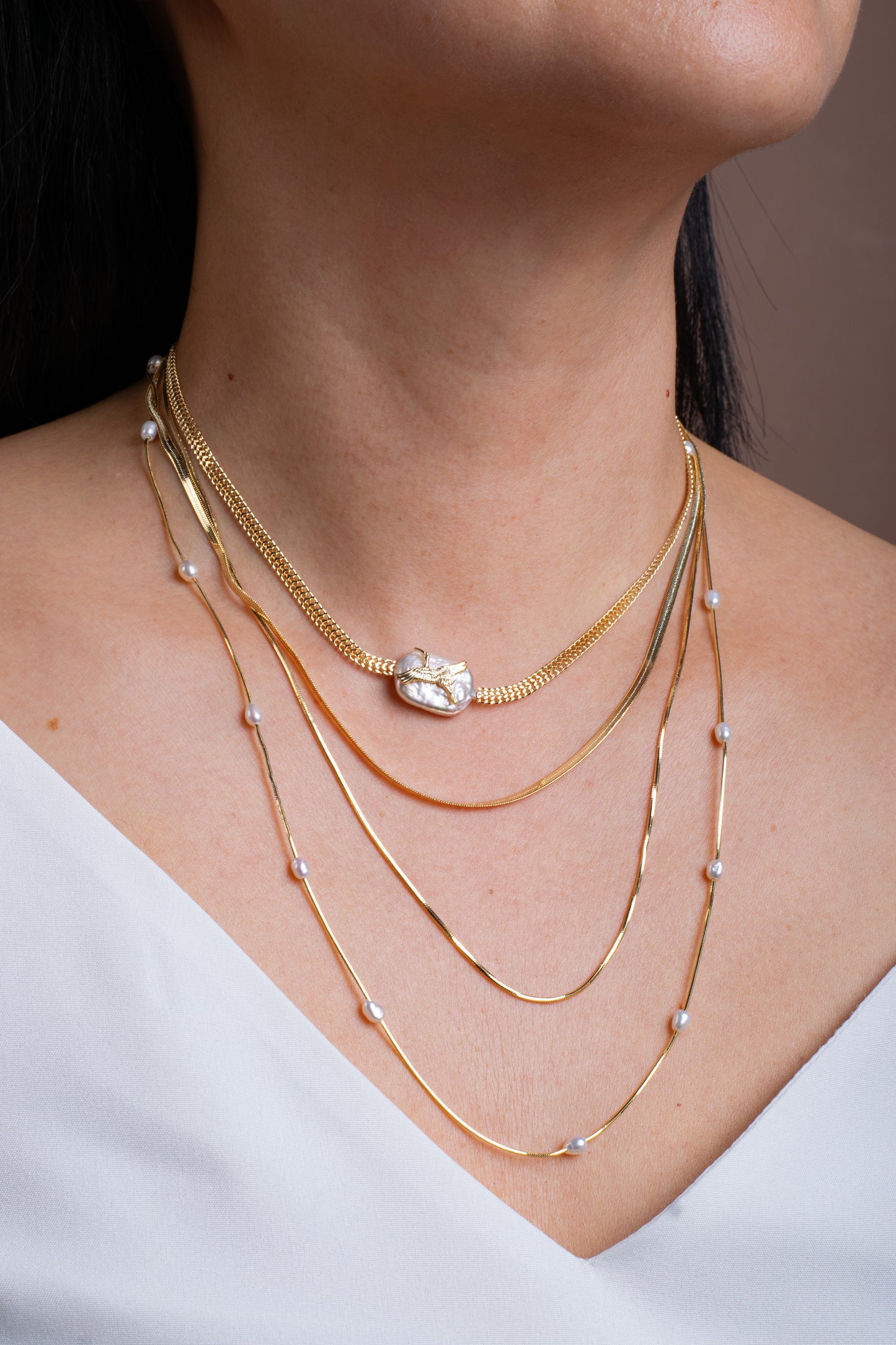 Elia Necklace Gold