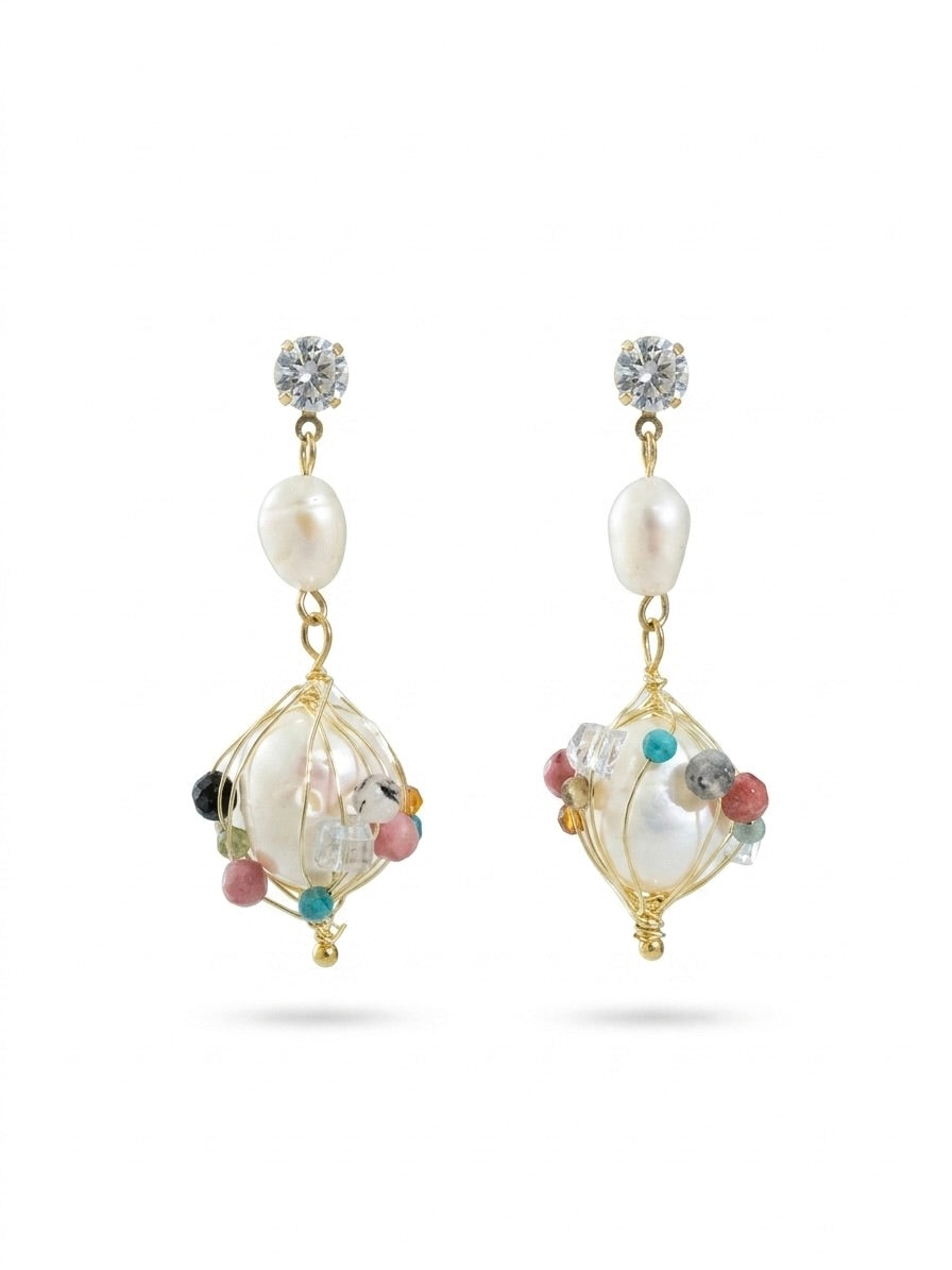 Kira Duo Pearls Earrings