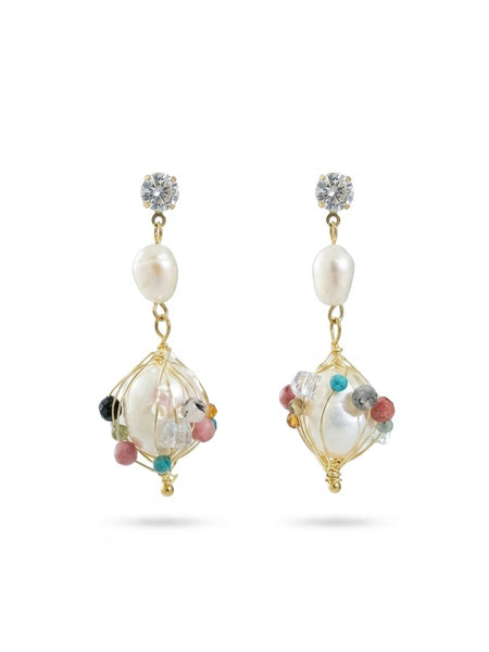 Kira Duo Pearls Earrings