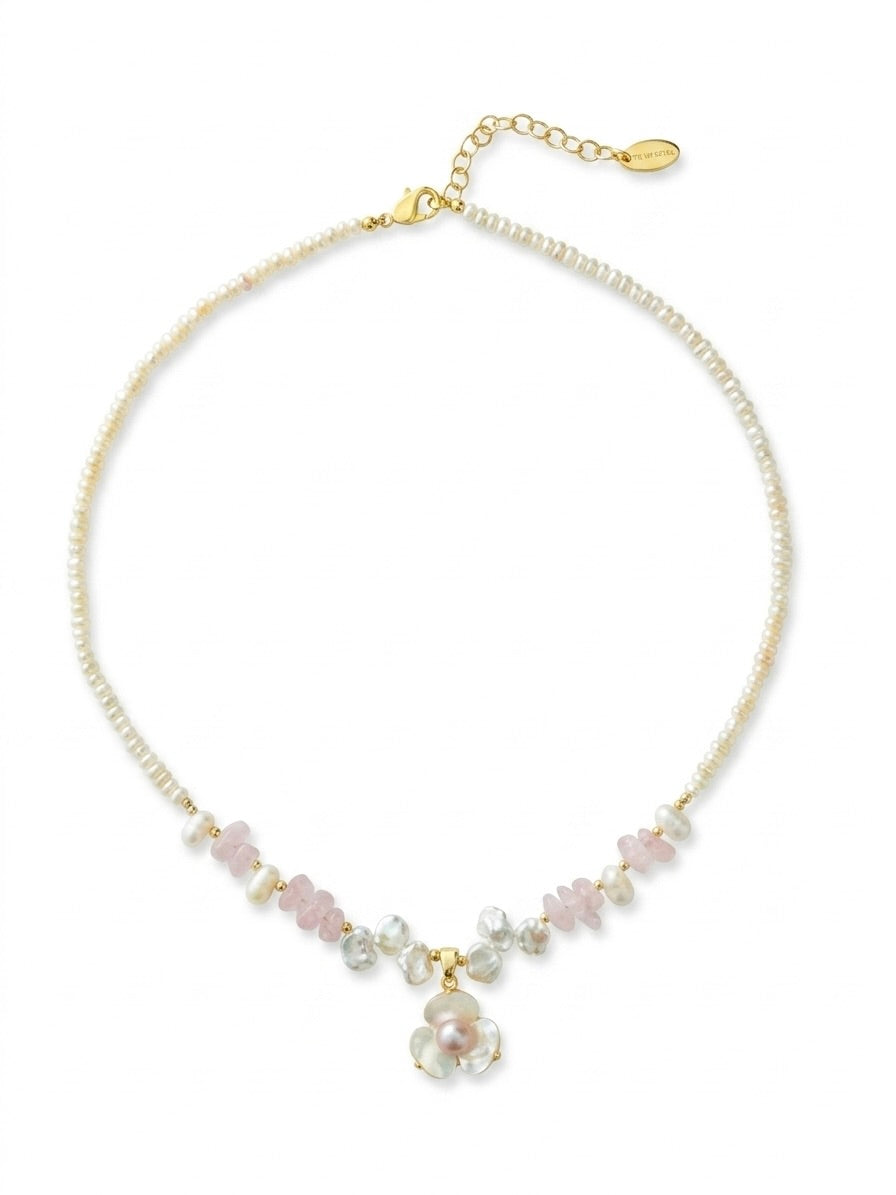 Plumeria Soft Beads Necklace