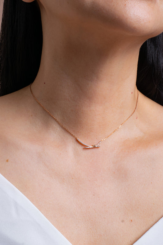 Caelis Necklace Rose Gold
