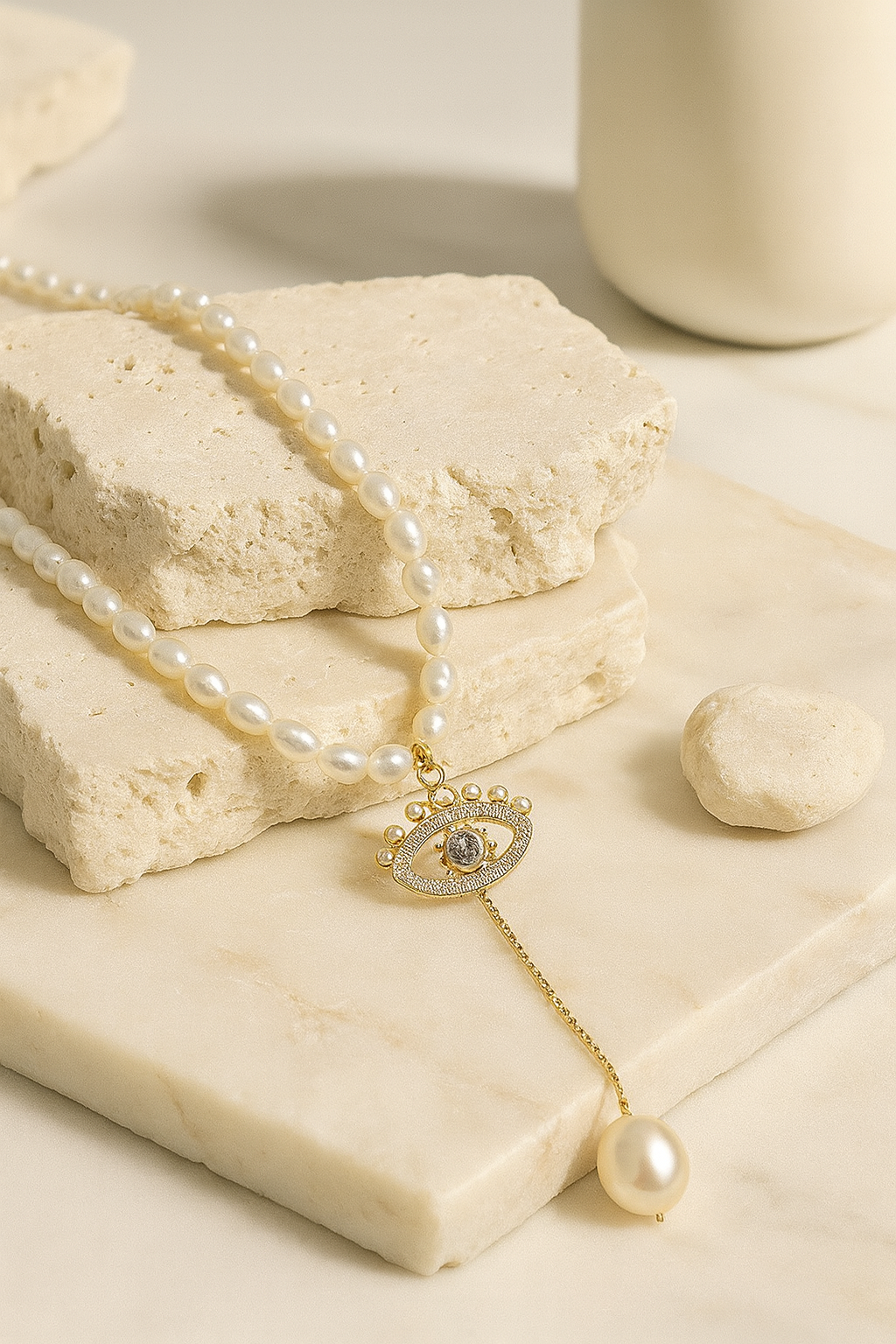 Amara Gold Eye Necklace