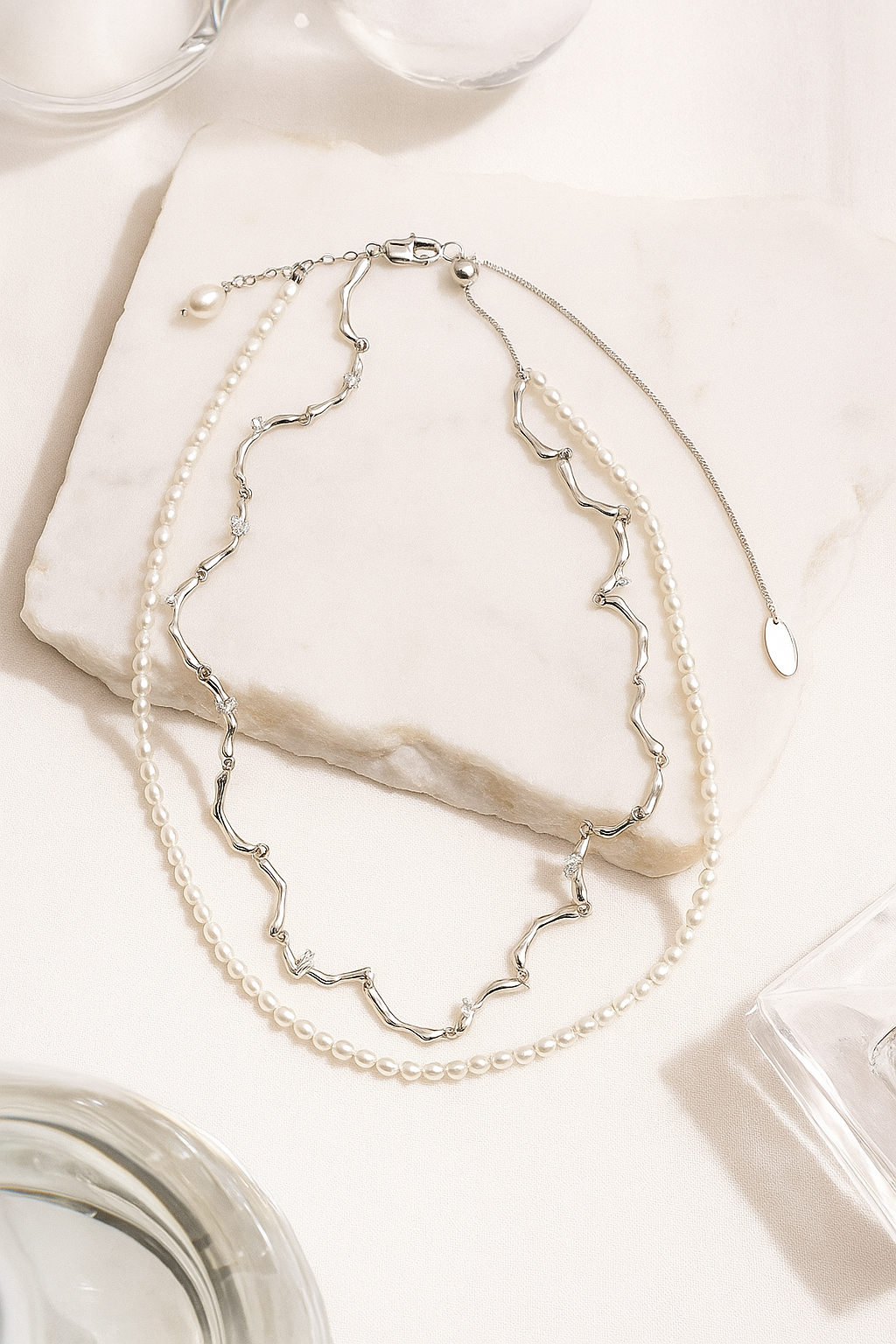 Aureline Necklace Silver