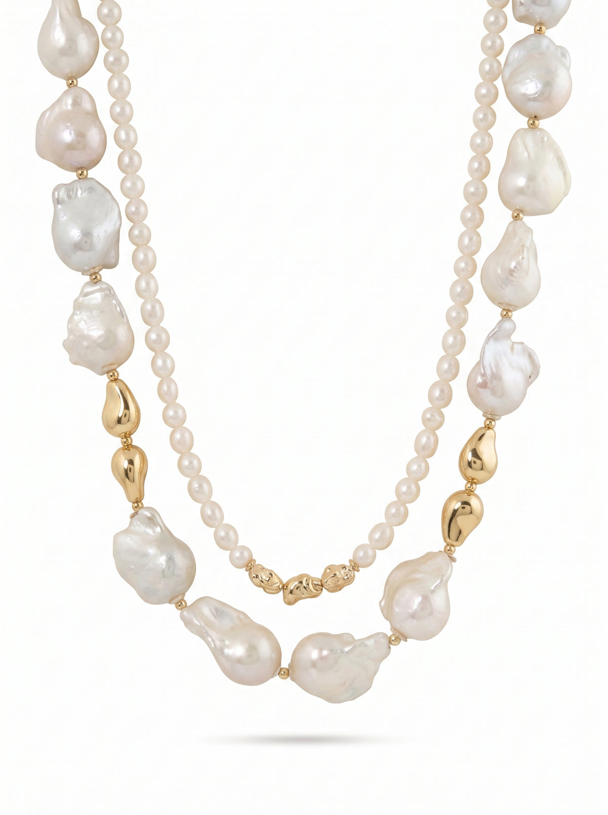 Autumn Duo Baroque Pearl Necklace