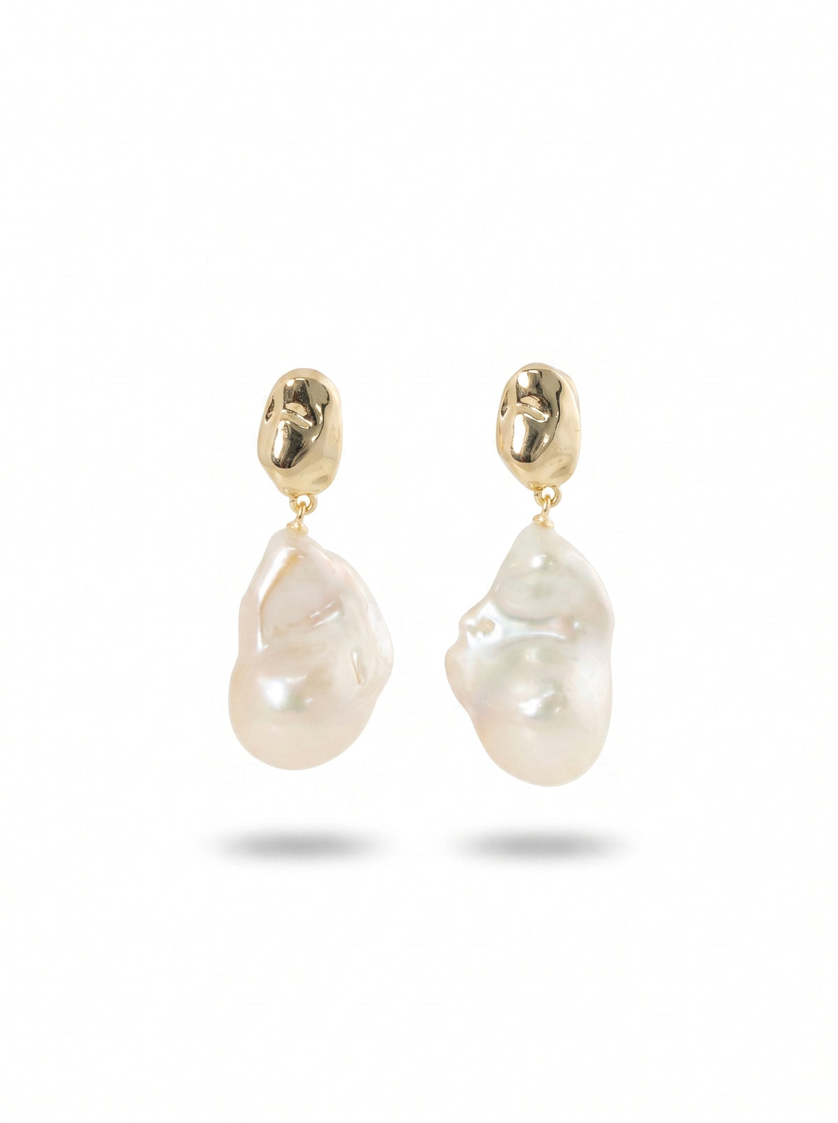 Beatrice Baroque Pearl Gold Earrings