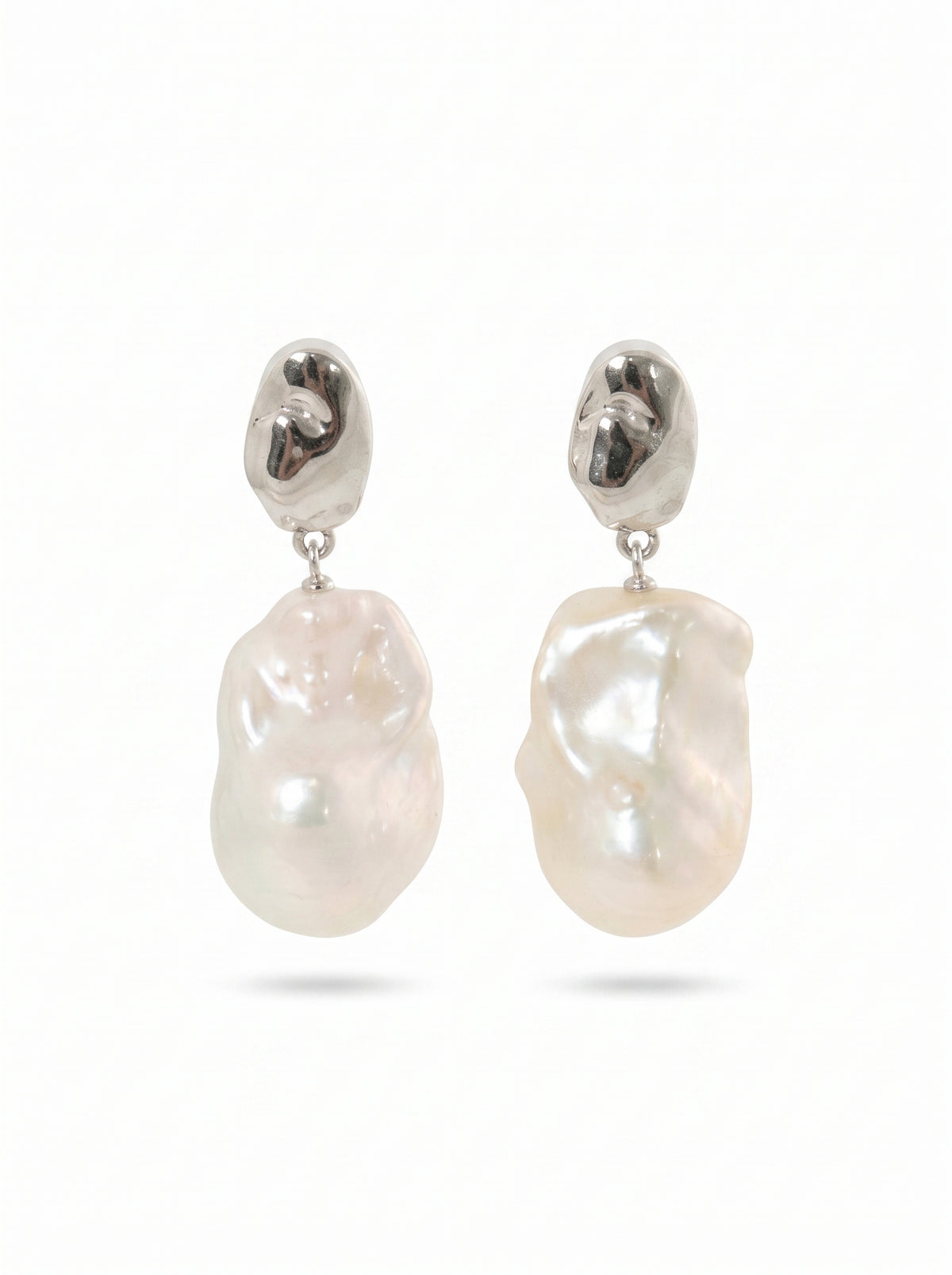 Beatrice Baroque Pearl Silver Earrings