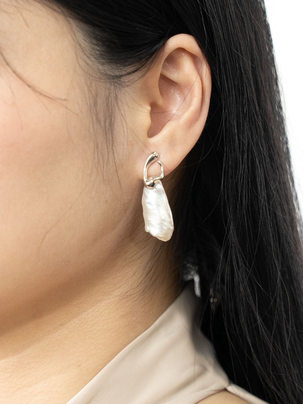 Bree Sculpted Silver Earrings