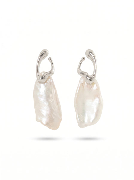 Bree Sculpted Silver Earrings
