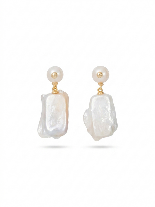 Brie White Earrings