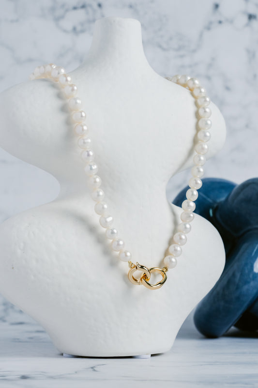 Cuff Pearl Necklace