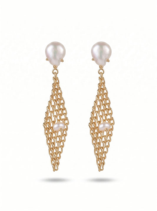 Cassy Mesh Drop Earrings