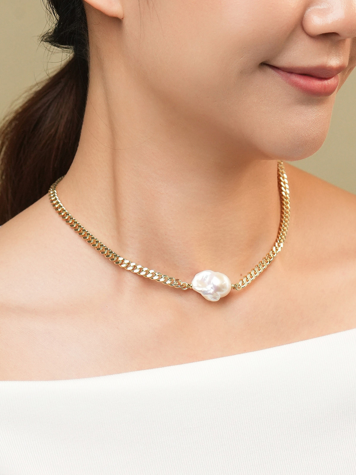 Dion Barque Link Gold Necklace