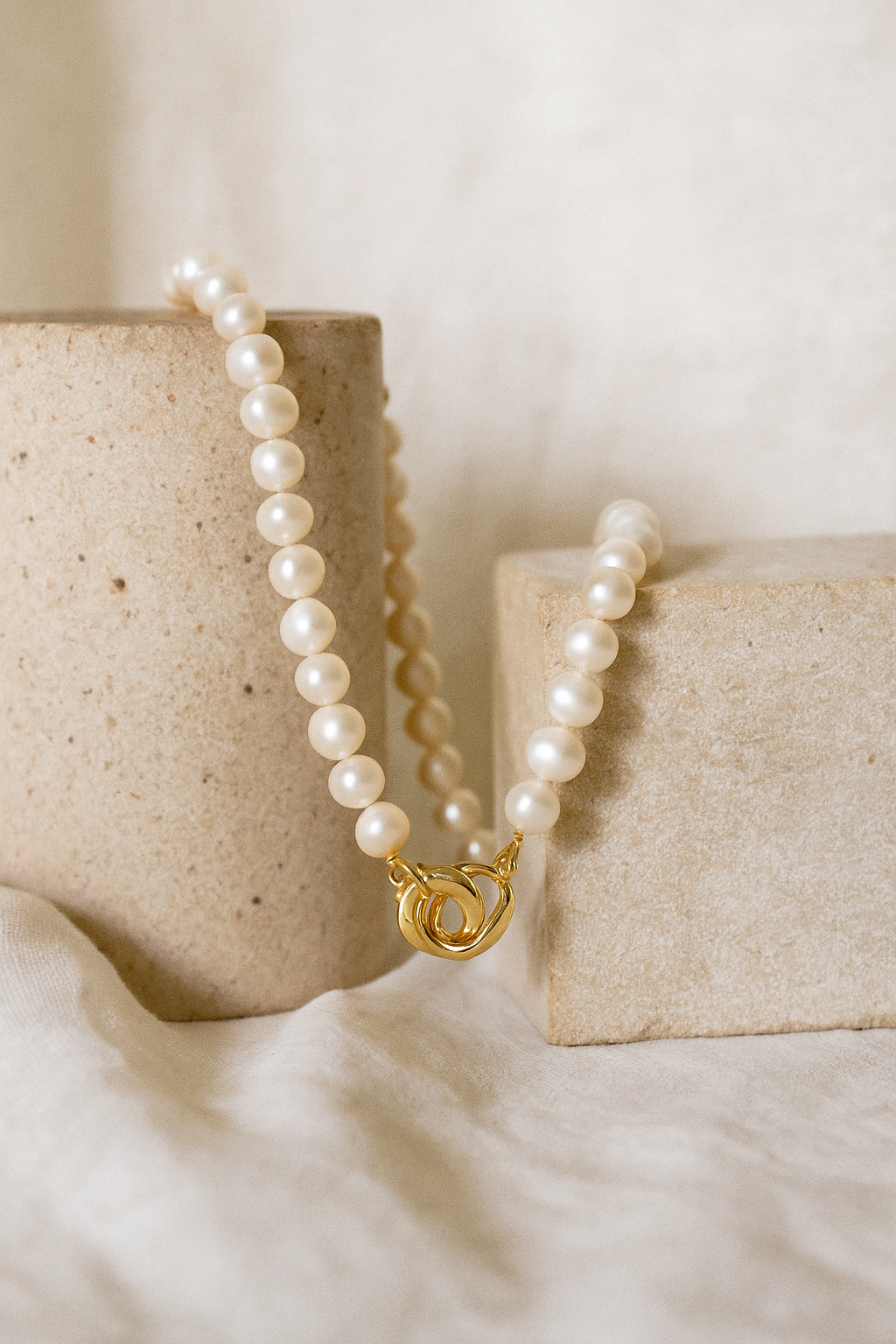 Cuff Pearl Necklace