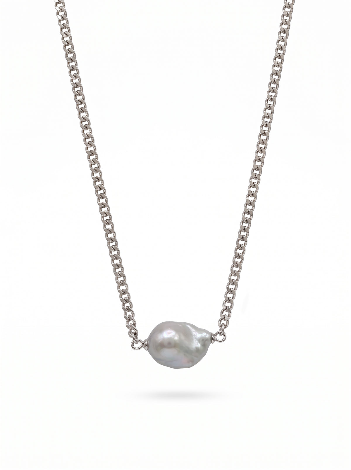 Dion Barque Link Silver Necklace