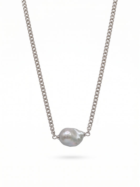 Dion Barque Link Silver Necklace