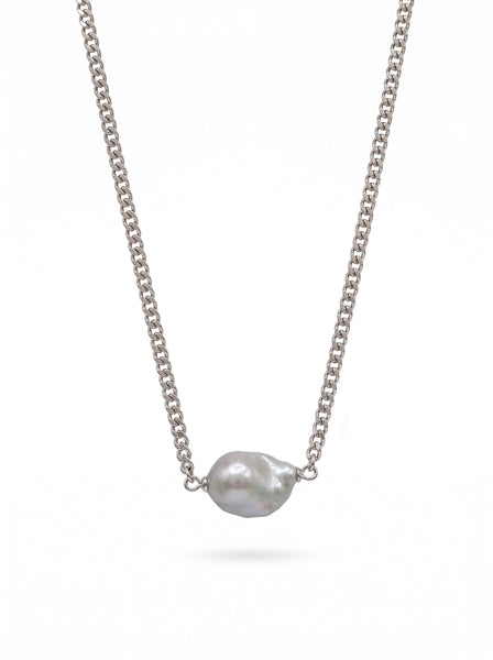 Dion Barque Link Silver Necklace
