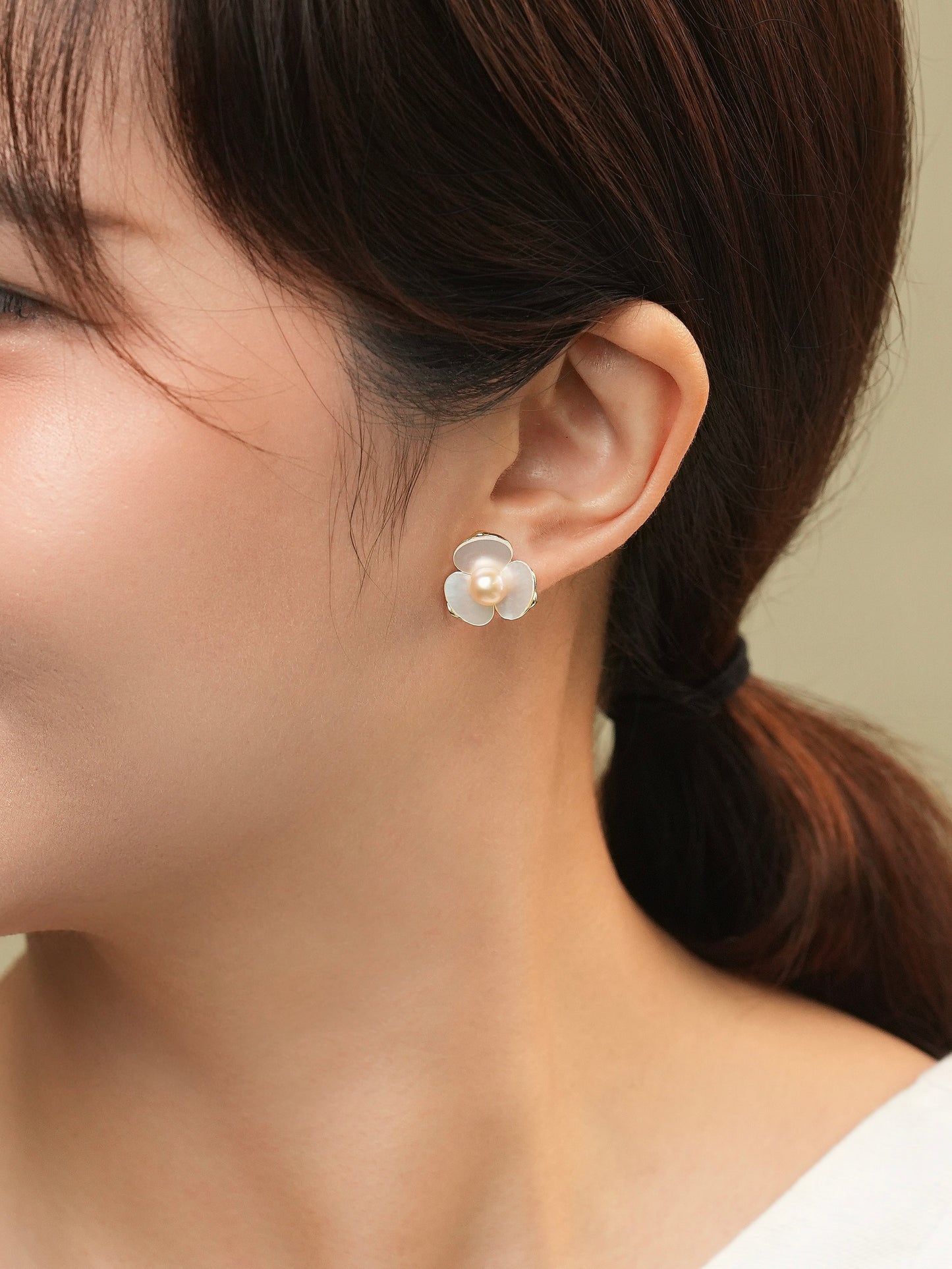 Plumeria Thread Earrings