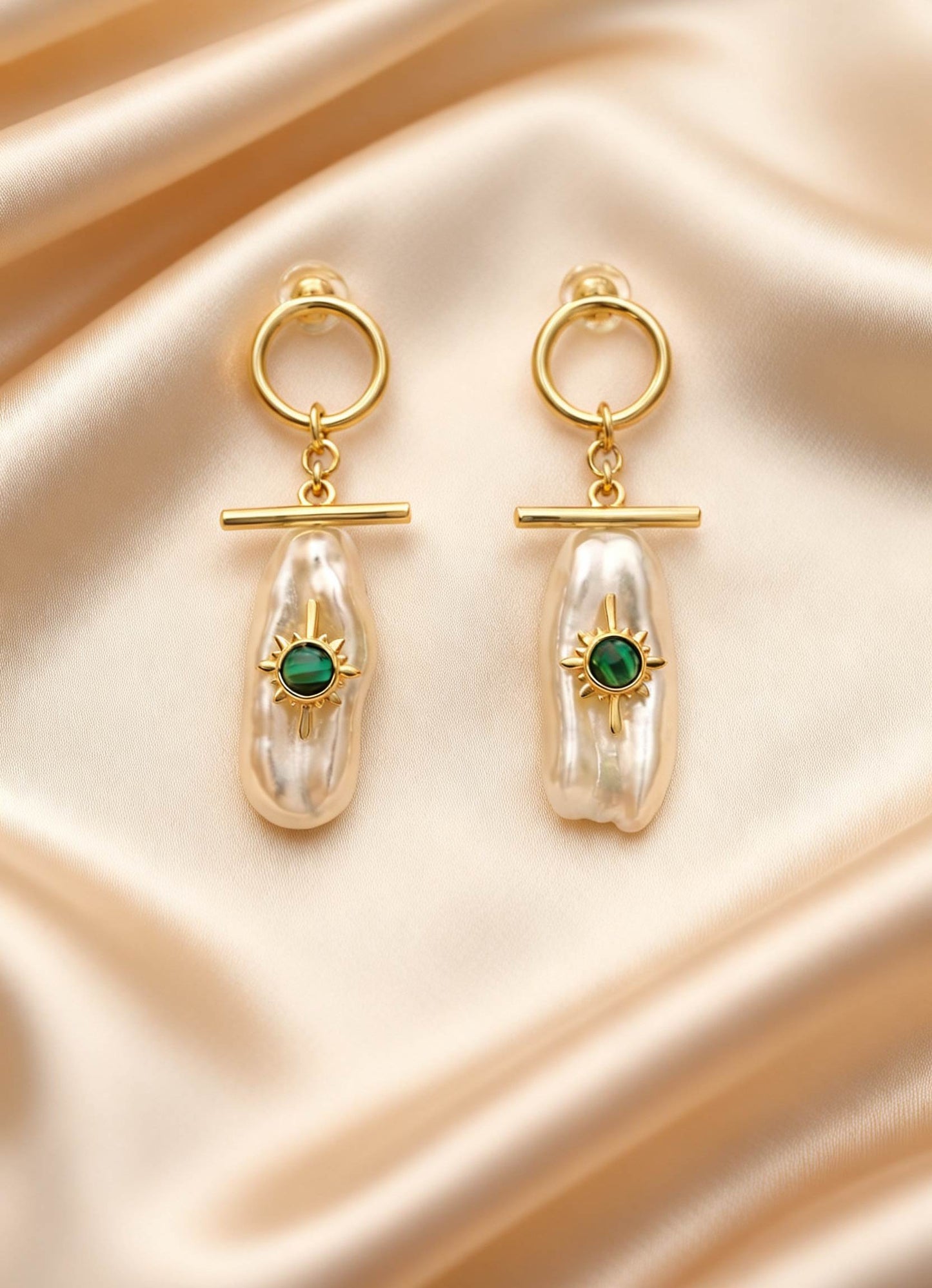 Eloise Earrings Green