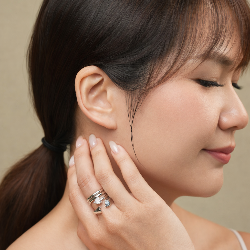 Gabby Interlace Rings Silver