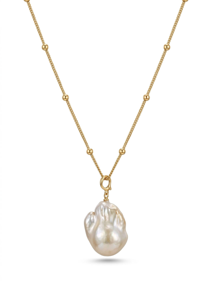 Kiki Starry Baroque Necklace Gold