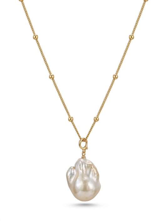 Kiki Starry Baroque Necklace Gold