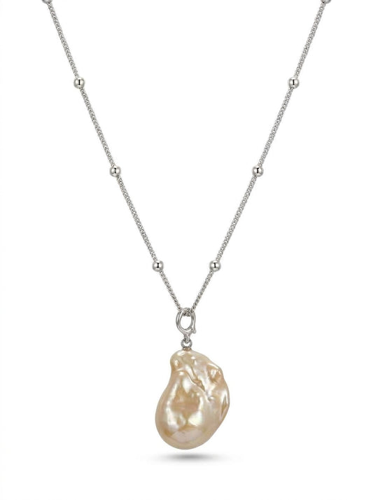 Kiki Starry Baroque Necklace Silver