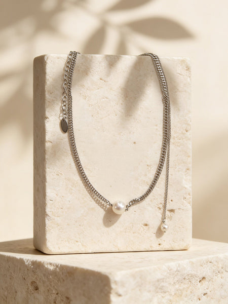 Maeve Duo Necklace Silver