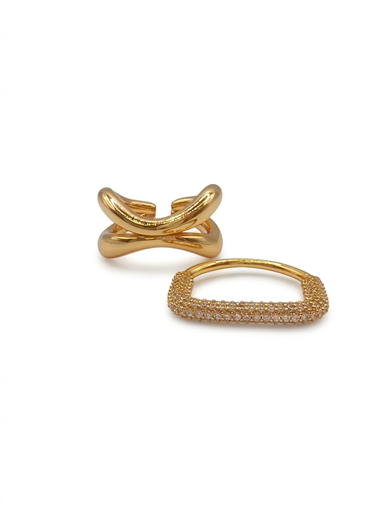 Mila Gold Cross Rings