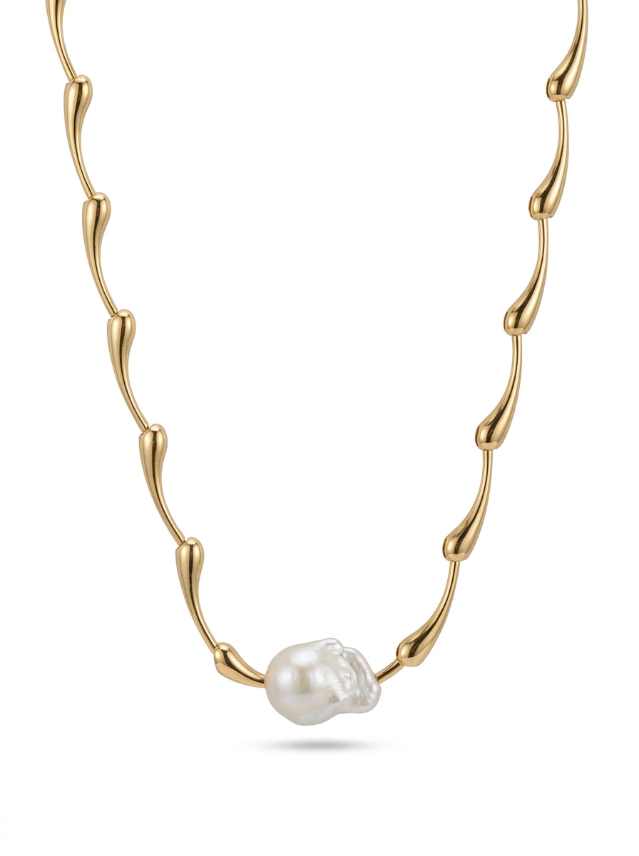 Mirelle Baroque Arc Necklace Gold