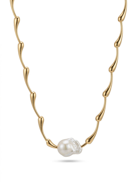 Mirelle Baroque Arc Necklace Gold