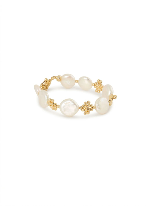 Regine Petal Beads Gold Bracelet