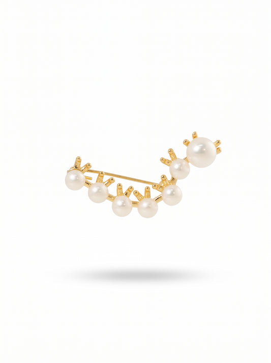 Suzy Arc Gold Brooch
