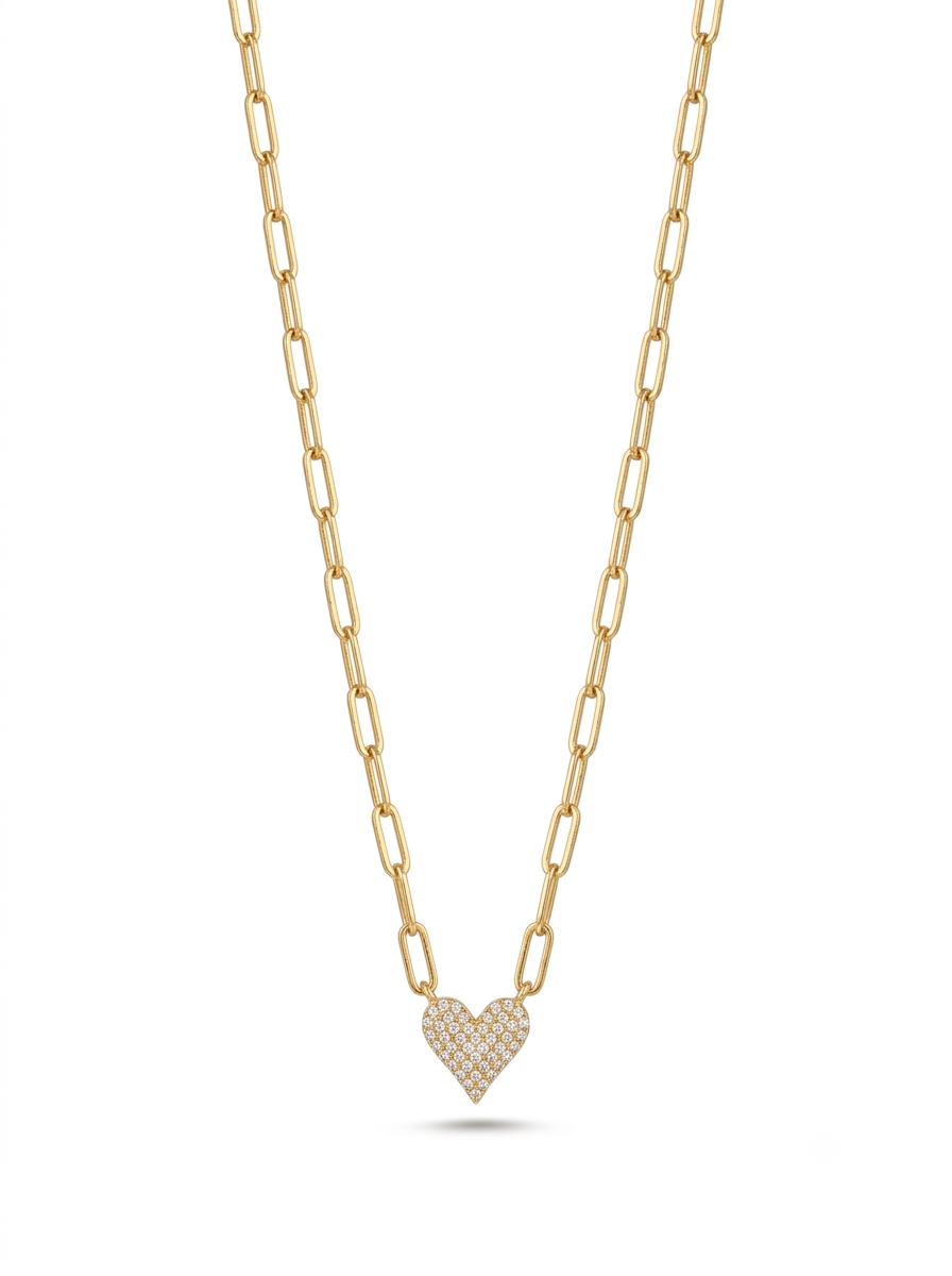 Tasha Heart Necklace Gold