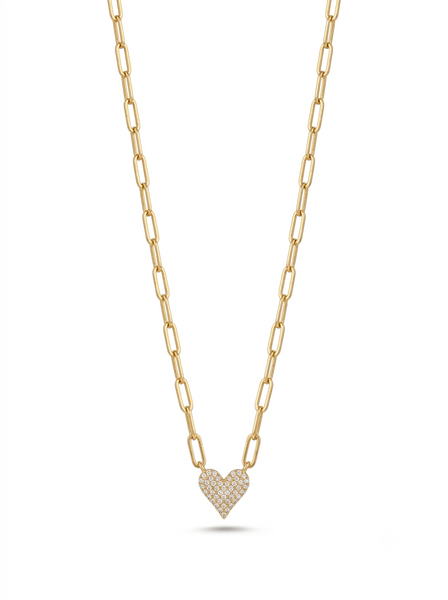 Tasha Heart Necklace Gold