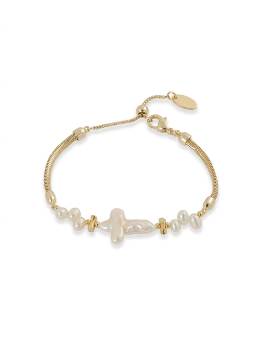 Tily Cross Gold Bracelet