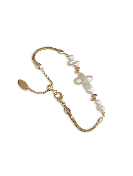Tily Cross Gold Bracelet