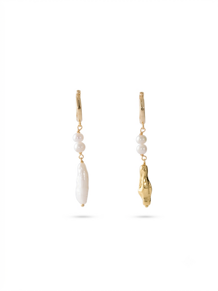 Cory Vertical Pearl Earrings