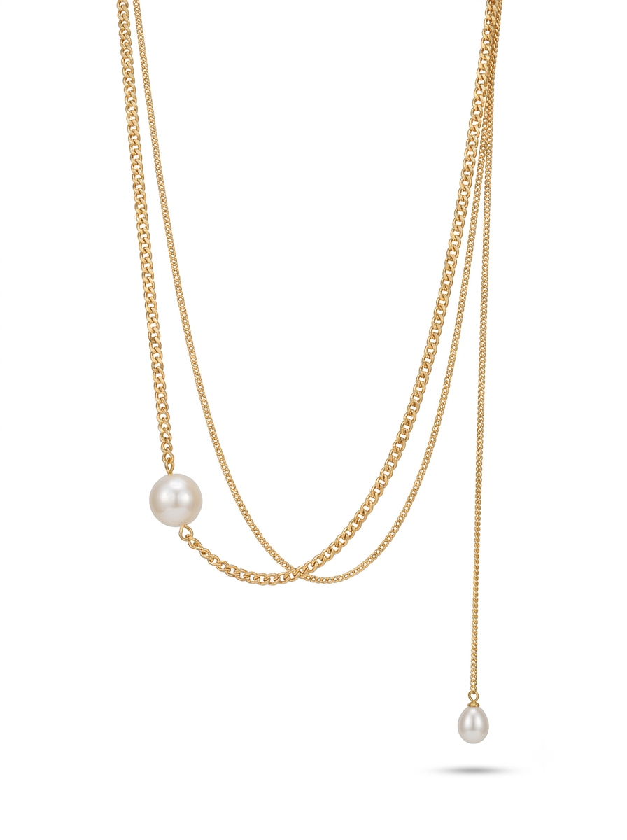 Maeve Duo Necklace Gold