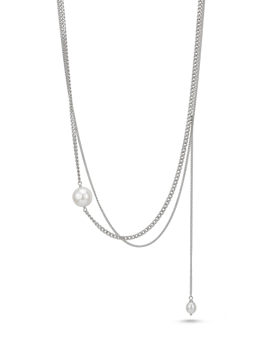 Maeve Duo Necklace Silver
