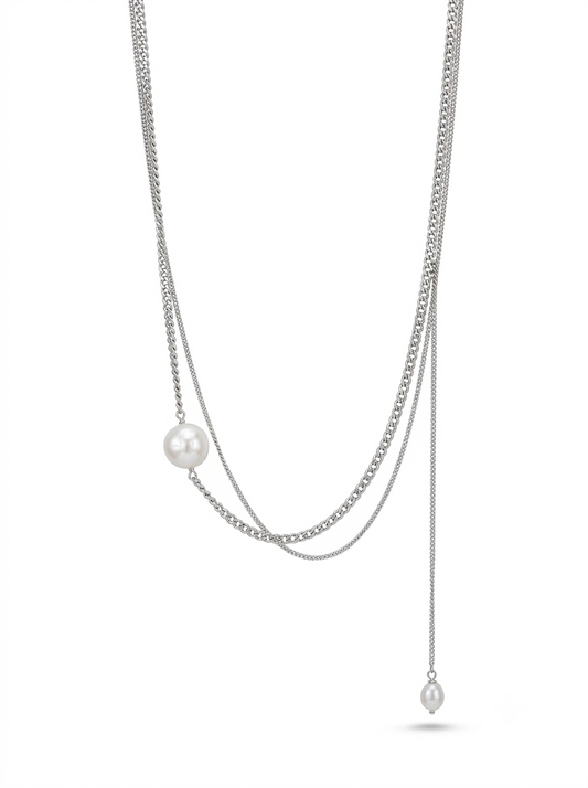 Maeve Duo Necklace Silver